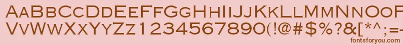 CopperplateSsi Font – Brown Fonts on Pink Background