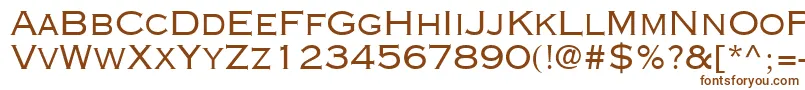 CopperplateSsi-fontti – ruskeat fontit valkoisella taustalla