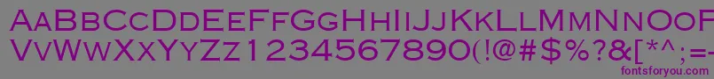 フォントCopperplateSsi – 紫色のフォント、灰色の背景