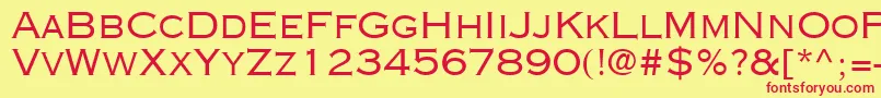 CopperplateSsi Font – Red Fonts on Yellow Background