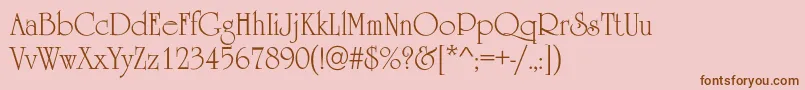 Occidental Font – Brown Fonts on Pink Background