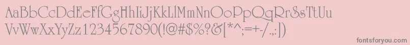 Occidental Font – Gray Fonts on Pink Background