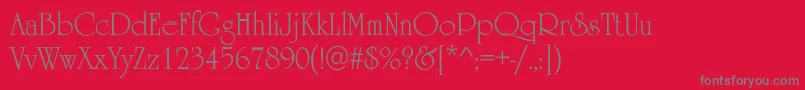 Occidental Font – Gray Fonts on Red Background