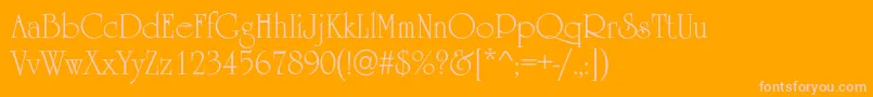 Occidental Font – Pink Fonts on Orange Background