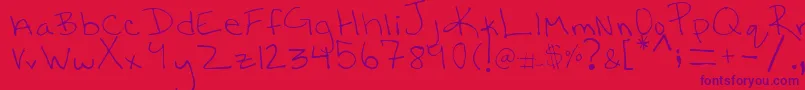Katyfont Font – Purple Fonts on Red Background