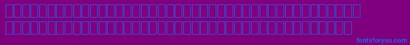 フォントSpReligion – 紫色の背景に青い文字