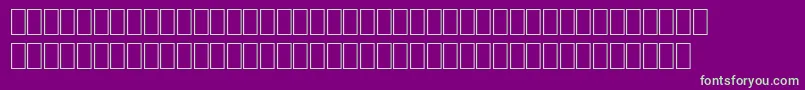フォントSpReligion – 紫の背景に緑のフォント