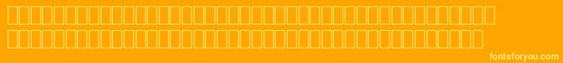Czcionka SpReligion – żółte czcionki na pomarańczowym tle