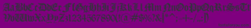 Oldengl Font – Black Fonts on Purple Background