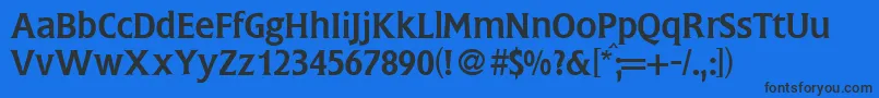 FlemingRegularDb Font – Black Fonts on Blue Background