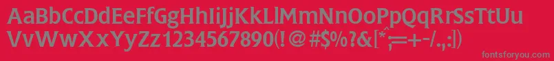 FlemingRegularDb Font – Gray Fonts on Red Background