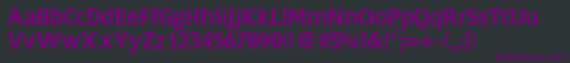 Шрифт FlemingRegularDb – фиолетовые шрифты на чёрном фоне