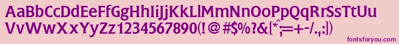 FlemingRegularDb Font – Purple Fonts on Pink Background