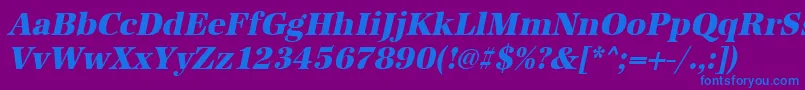 Weitere Informationen zur UrwantiquatextbolnarOblique-Schriftart UrwantiquatextbolnarOblique-Schriftart – Blaue Schriften auf violettem Hintergrund