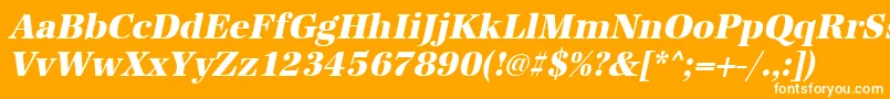 Saiba mais sobre a fonte UrwantiquatextbolnarOblique Fonte UrwantiquatextbolnarOblique – fontes brancas em um fundo laranja