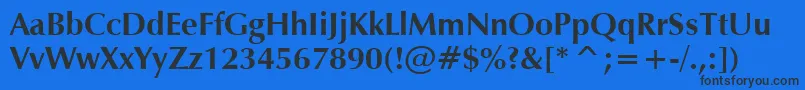 Verahb Font – Black Fonts on Blue Background