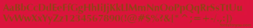 Verahb Font – Brown Fonts on Red Background