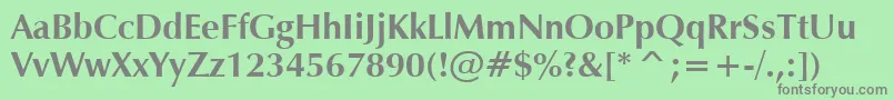 Verahb Font – Gray Fonts on Green Background