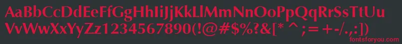 Verahb Font – Red Fonts on Black Background