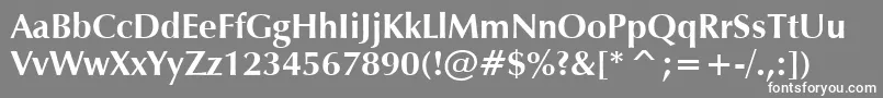 Verahb Font – White Fonts on Gray Background