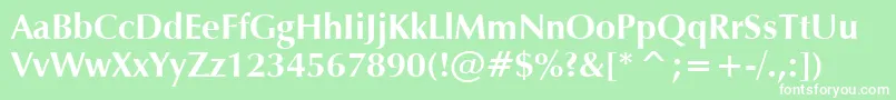 Verahb Font – White Fonts on Green Background