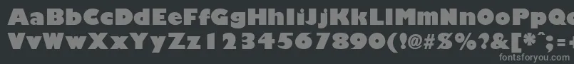 フォントGiliganblackRegular – 黒い背景に灰色の文字