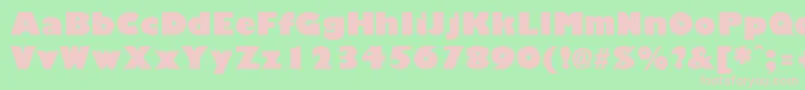 Police GiliganblackRegular – polices roses sur fond vert