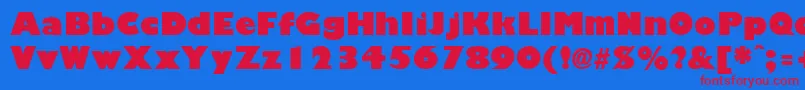Шрифт GiliganblackRegular – красные шрифты на синем фоне