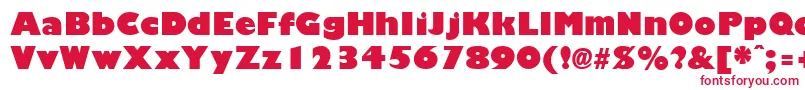 フォントGiliganblackRegular – 白い背景に赤い文字
