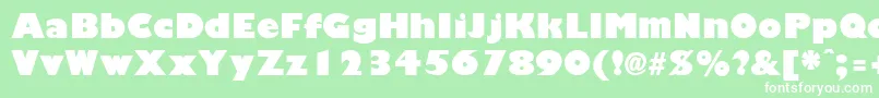 GiliganblackRegular Font – White Fonts on Green Background