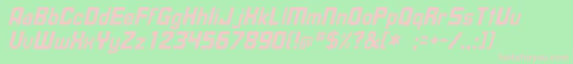 UpsilonItalic Font – Pink Fonts on Green Background