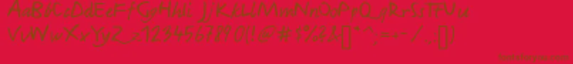 Harvey Font – Brown Fonts on Red Background