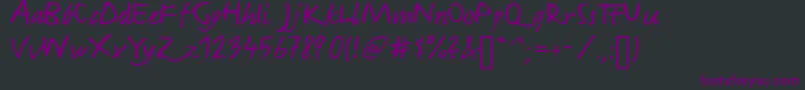 Шрифт Harvey – фиолетовые шрифты на чёрном фоне