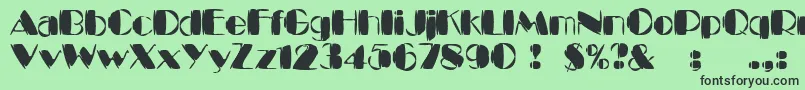 Kaptainkurk Font – Black Fonts on Green Background