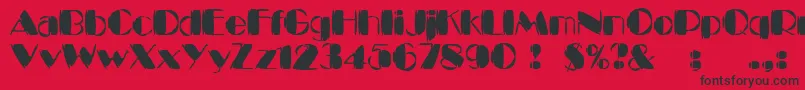 Kaptainkurk Font – Black Fonts on Red Background