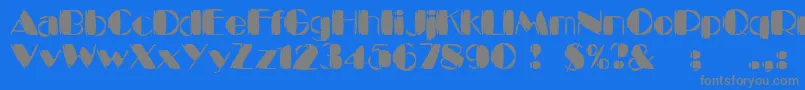 Kaptainkurk Font – Gray Fonts on Blue Background