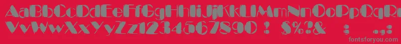 Kaptainkurk Font – Gray Fonts on Red Background