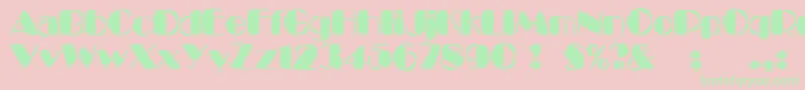 Więcej informacji o czcionce Kaptainkurk Czcionka Kaptainkurk – zielone czcionki na różowym tle