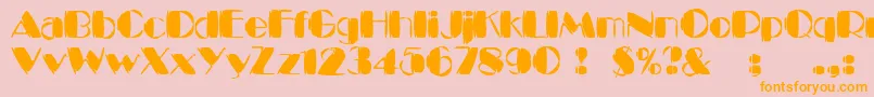 Kaptainkurk Font – Orange Fonts on Pink Background