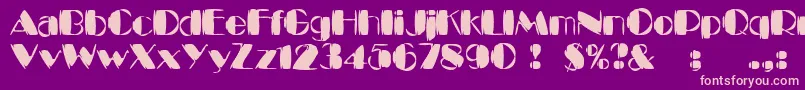 Kaptainkurk Font – Pink Fonts on Purple Background