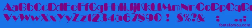 Kaptainkurk Font – Purple Fonts on Blue Background