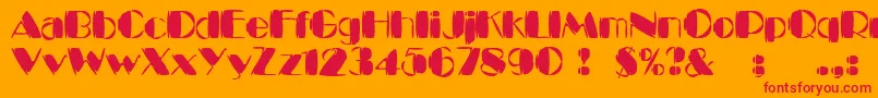 Kaptainkurk Font – Red Fonts on Orange Background