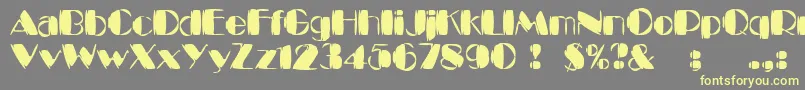 Kaptainkurk Font – Yellow Fonts on Gray Background