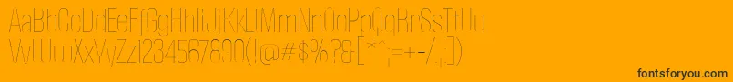 PoliticaThin-Schriftart – Schwarze Schriften auf orangefarbenem Hintergrund