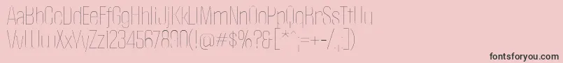 PoliticaThin Font – Black Fonts on Pink Background