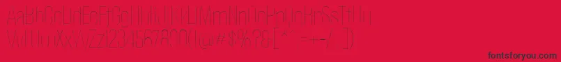 PoliticaThin Font – Black Fonts on Red Background