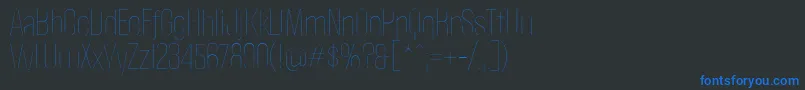PoliticaThin Font – Blue Fonts on Black Background