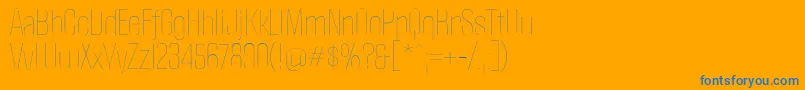 PoliticaThin-fontti – siniset fontit oranssilla taustalla