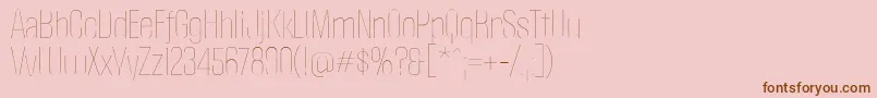 PoliticaThin Font – Brown Fonts on Pink Background