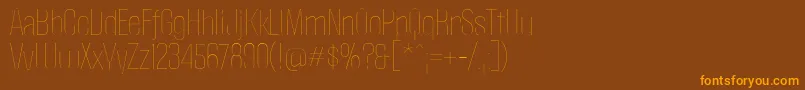 Шрифт PoliticaThin – оранжевые шрифты на коричневом фоне